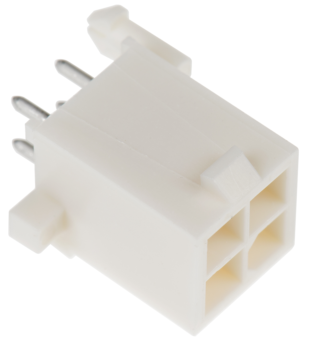 TE Connectivity Mini-Universal MATE-N-LOK Series Straight Through Hole PCB Header, 4 Contact(s), 4.14 mm Pitch, 2 Row,
