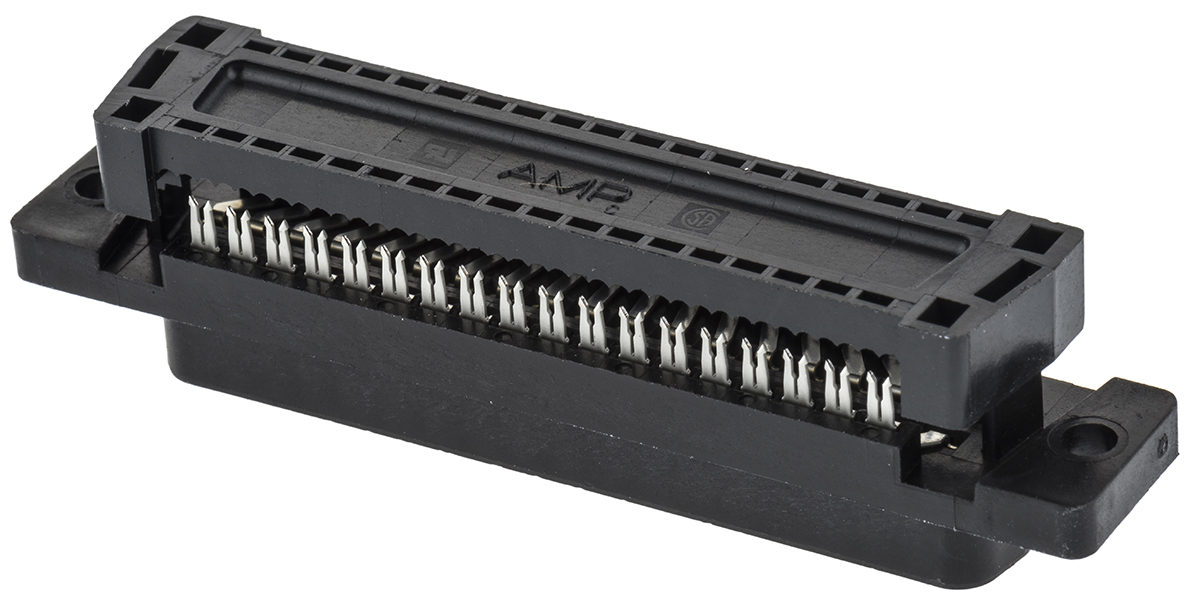 TE Connectivity Amplimite HDF-20 37 Way Right Angle Cable Mount D-sub Connector Socket, 2.76mm Pitch