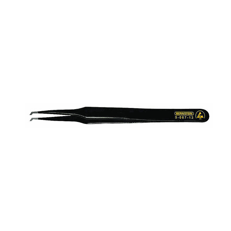 Bernstein 120 mm, Stainless Steel, Angle, ESD Tweezer