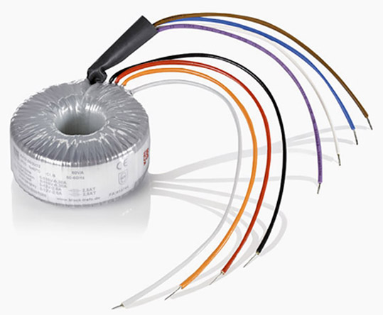Block 2 x 115V ac, 2 x 9V ac Toroidal Transformer, 100VA