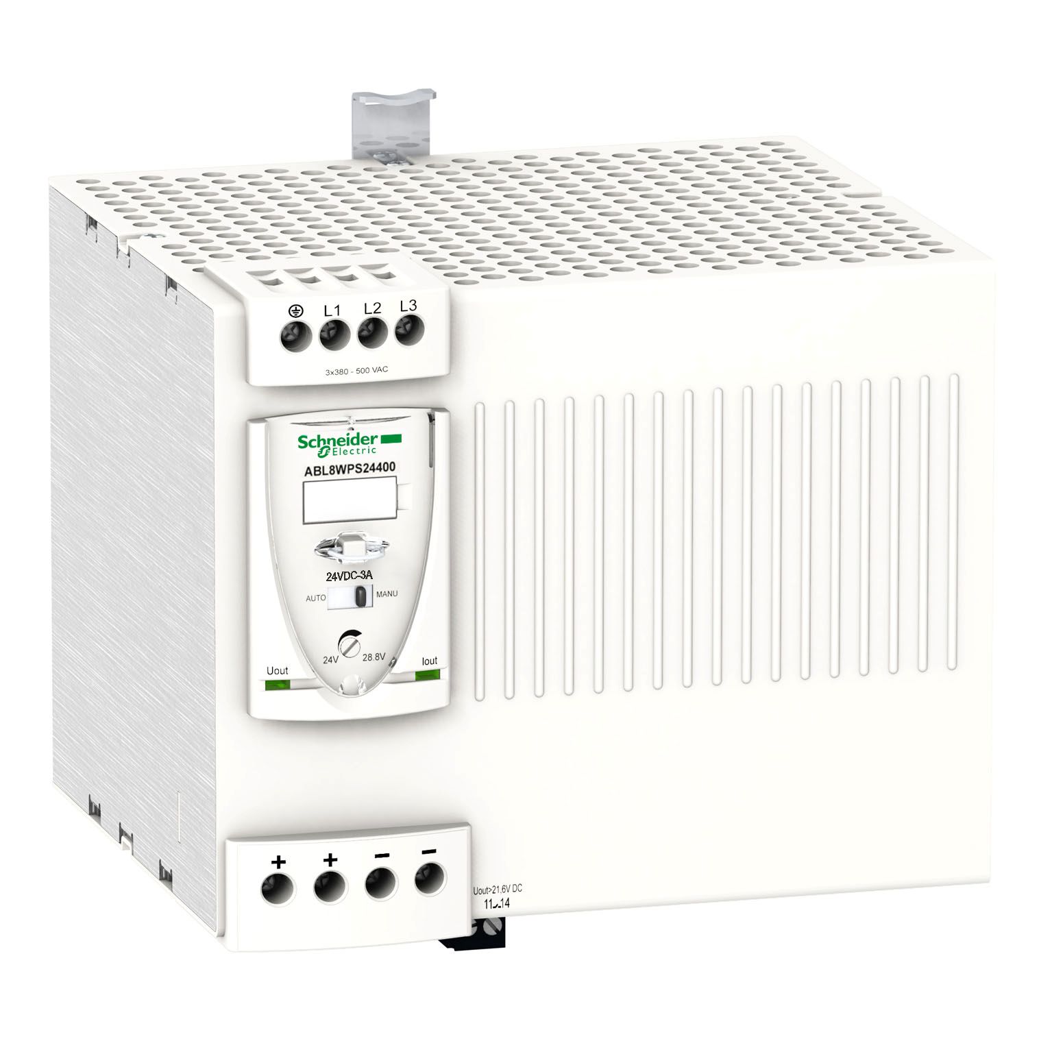 Schneider Electric ABL8 DIN Rail Power Supply, 500V ac Input, 24V dc Output, 40A Output