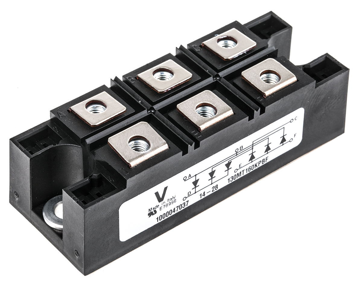 Vishay Bridge Rectifier Module, 160A, 1600V, 3-phase, 6-Pin