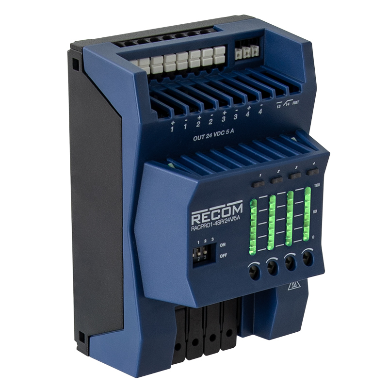Recom RACPRO1-4SP DIN Rail Power Supply, 22-28V dc dc Input, 24V dc dc Output, 5A Output, 240W