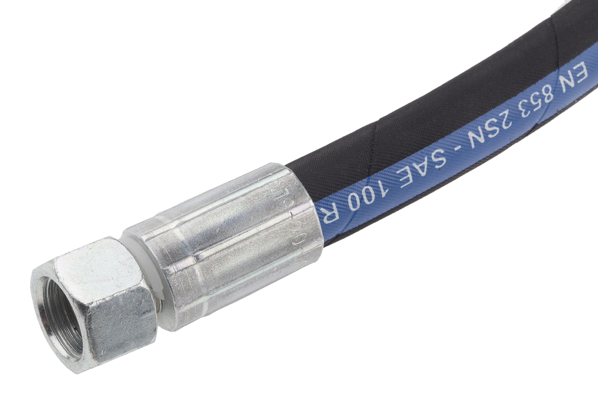 RS PRO 958mm Synthetic Rubber Hydraulic Hose Assembly, 330bar Max Pressure