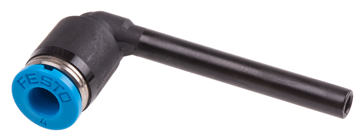 Festo QSL Series Elbow Tube-toTube Adaptor, Push In 4 mm to Push In 4 mm, Tube-to-Tube Connection Style, 153065