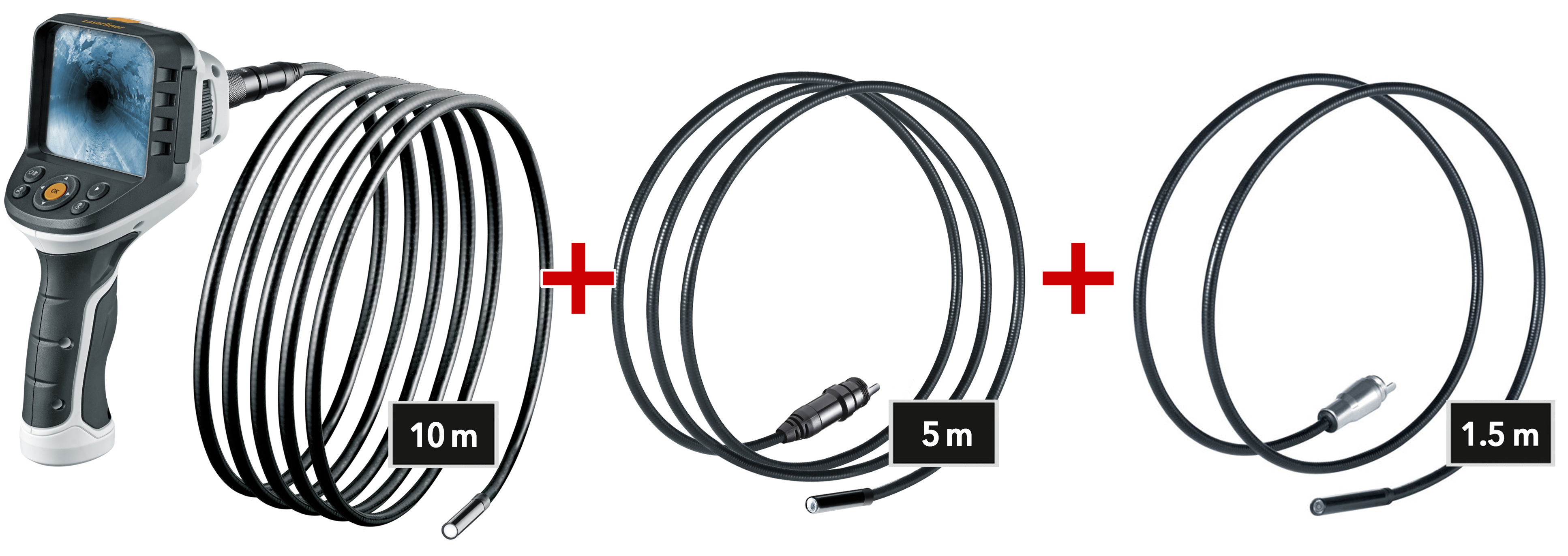 Laserliner 095.311C 9mm probe Inspection Camera Kit, 1.5 m, 5 m, 10 m Probe Length, 640 x 480pixels Resolution, LED