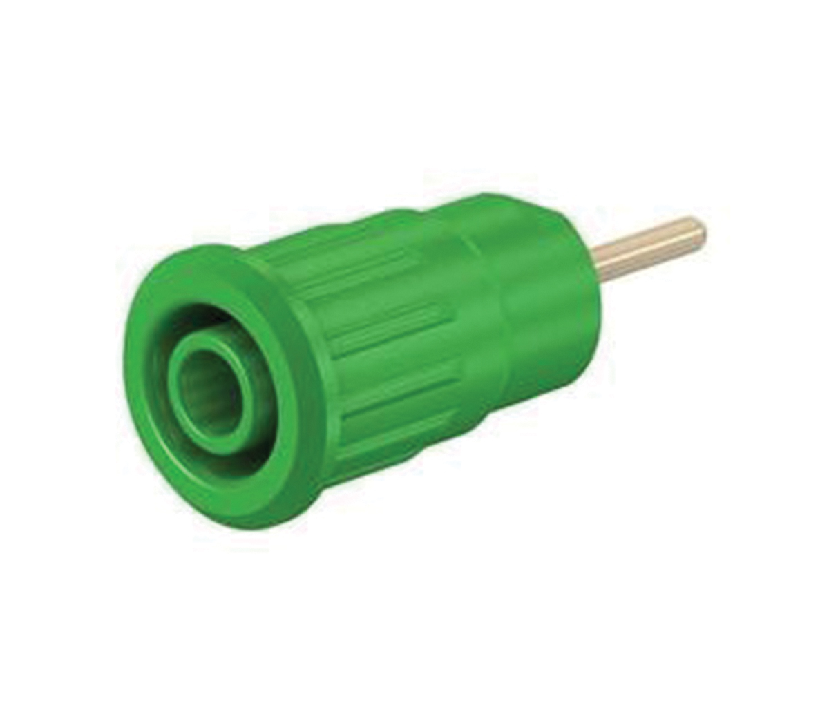 Staubli Green Female Banana Socket, 4 mm Connector, Press Fit Termination, 24A, 1000V, Gold Plating