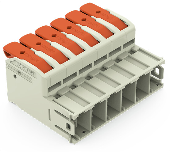Wago 10.16mm Pitch 6 Way Pluggable Terminal Block, Plug