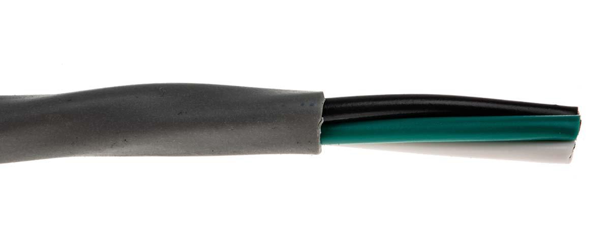 Alpha Wire Alpha Essentials Communication & Control Control Cable, 4 Cores, 0.81 mm² 18 AWG, Unscreened, 30 m, Grey
