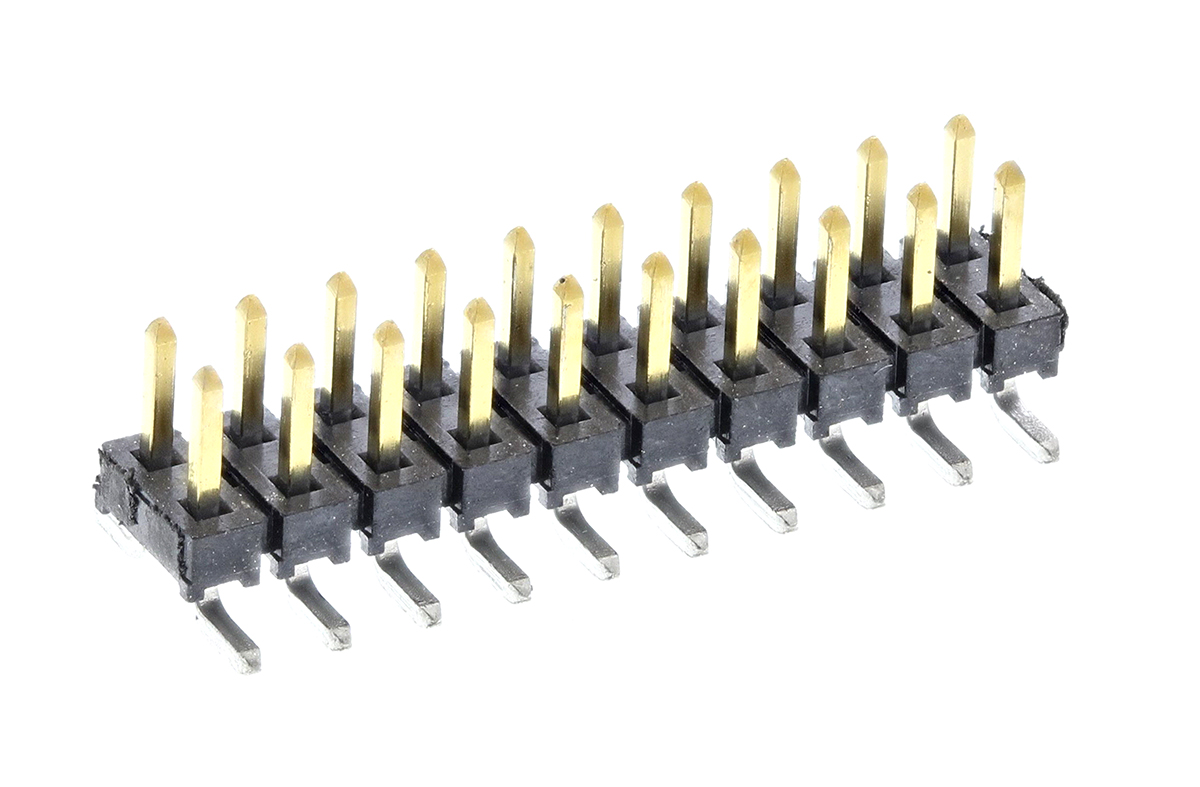 Samtec TMM Series Straight Surface Pin Header, 20 Contact(s), 2 mm Pitch, 2 Row, Unshrouded