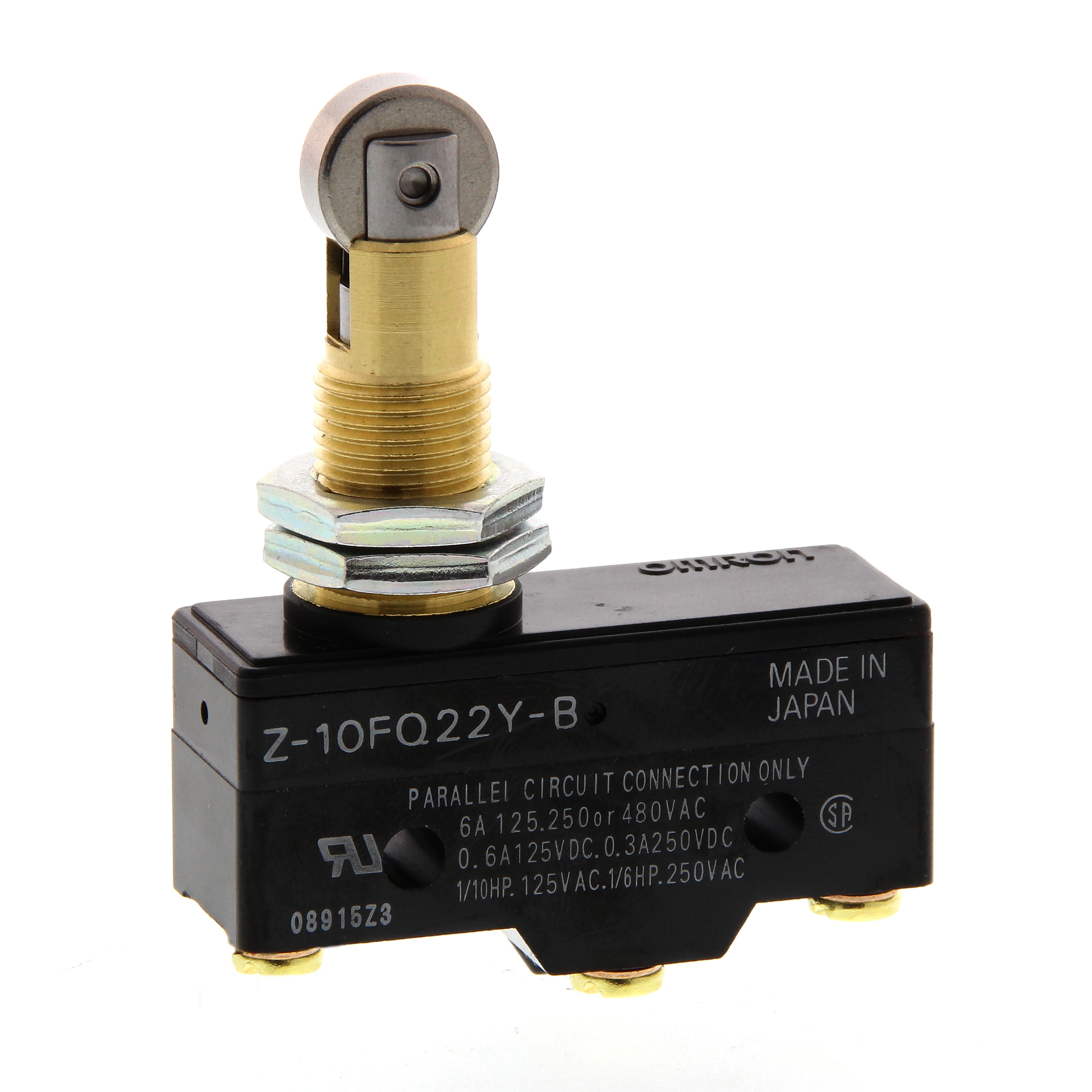 Omron Plunger Limit Switch, IP00, SPDT, Plastic Housing, 240V ac Max, 10A Max