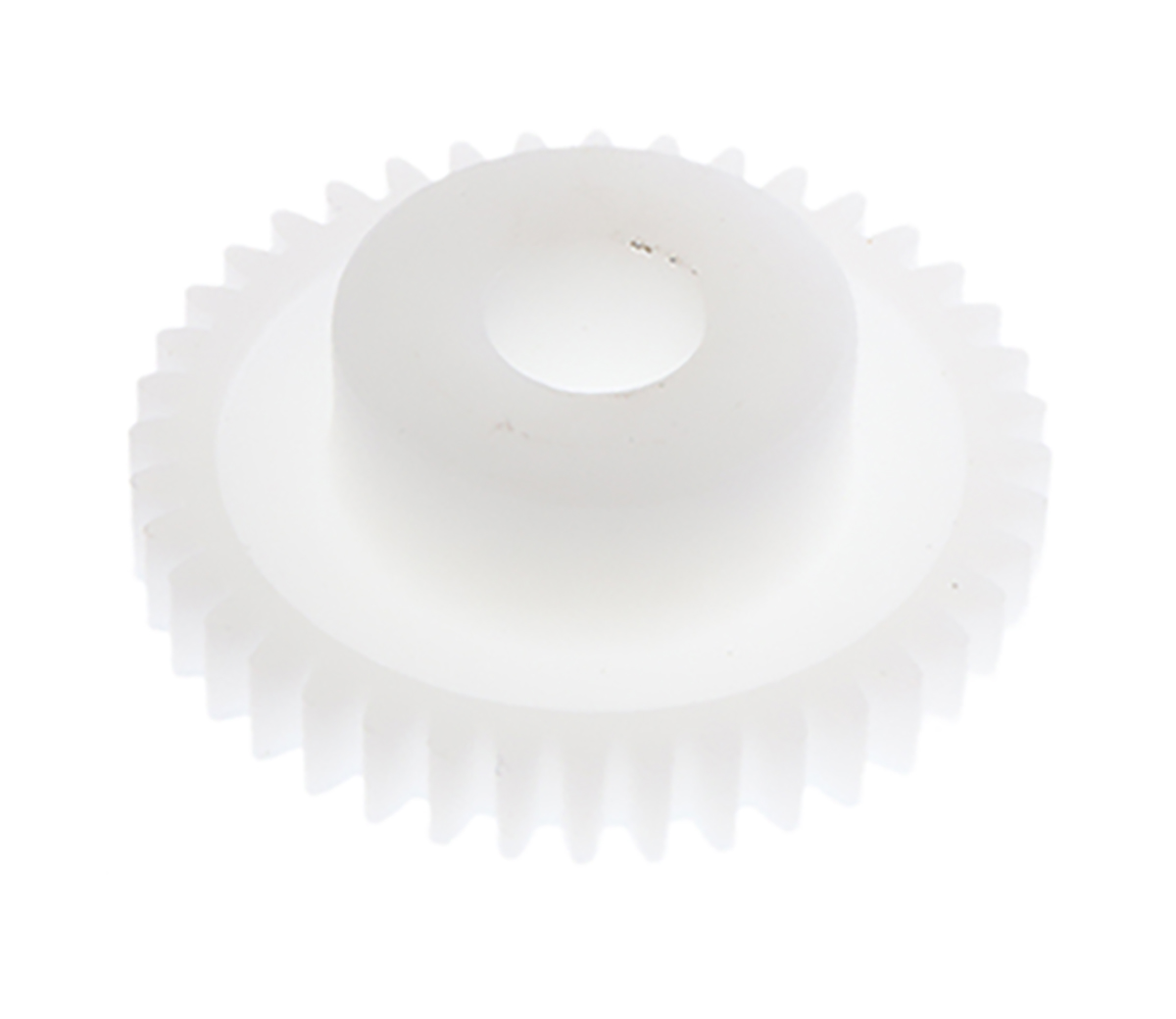 RS PRO POM 40 Teeth Spur Gear, 0.5 Module, 5mm Bore Diam, 20mm Pitch Diam, 12mm Hub Diam