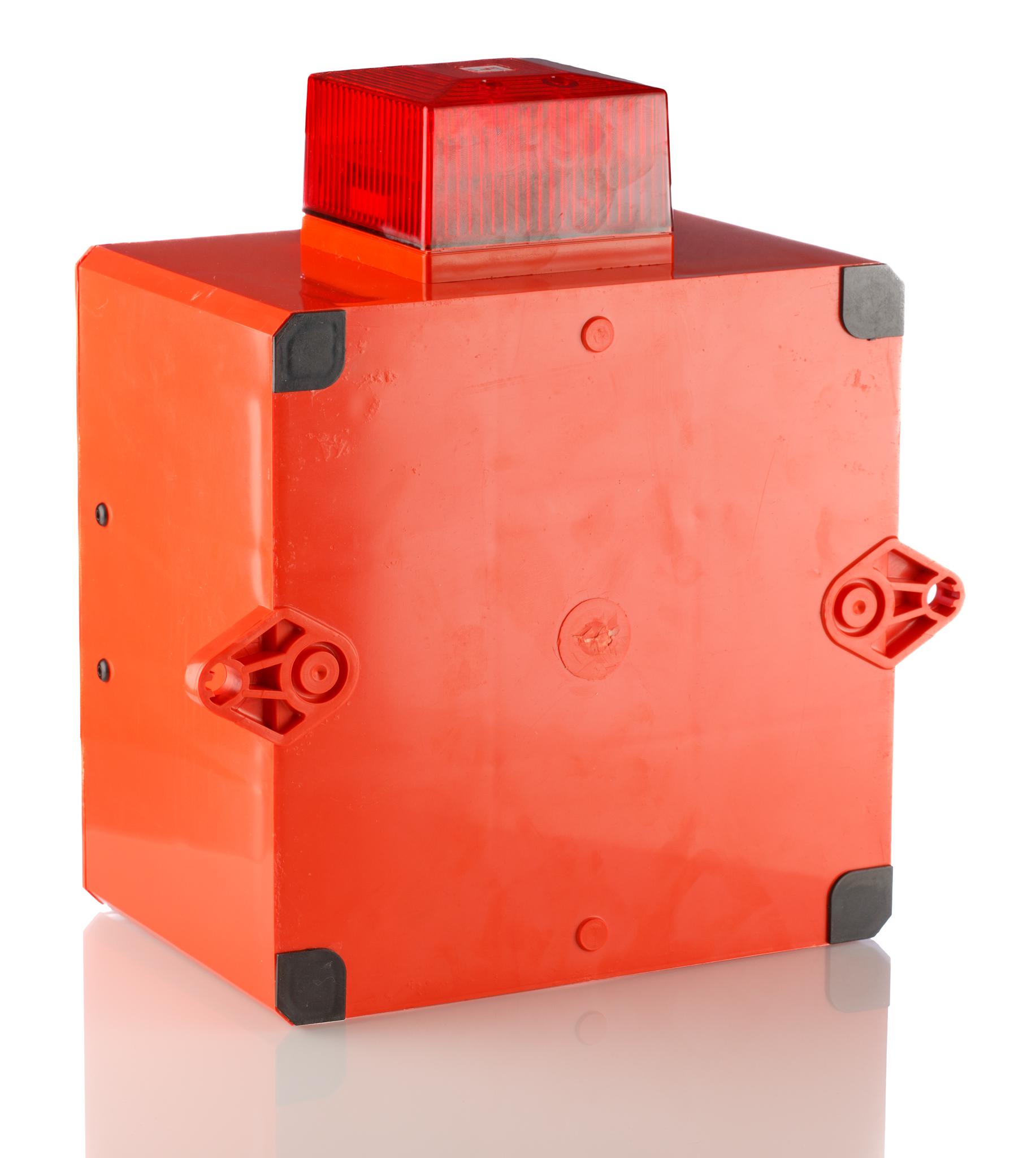 Clifford & Snell YL80 Series Red Sounder Beacon, 24 V dc, IP66, Side Mount, 116dB at 1 Metre