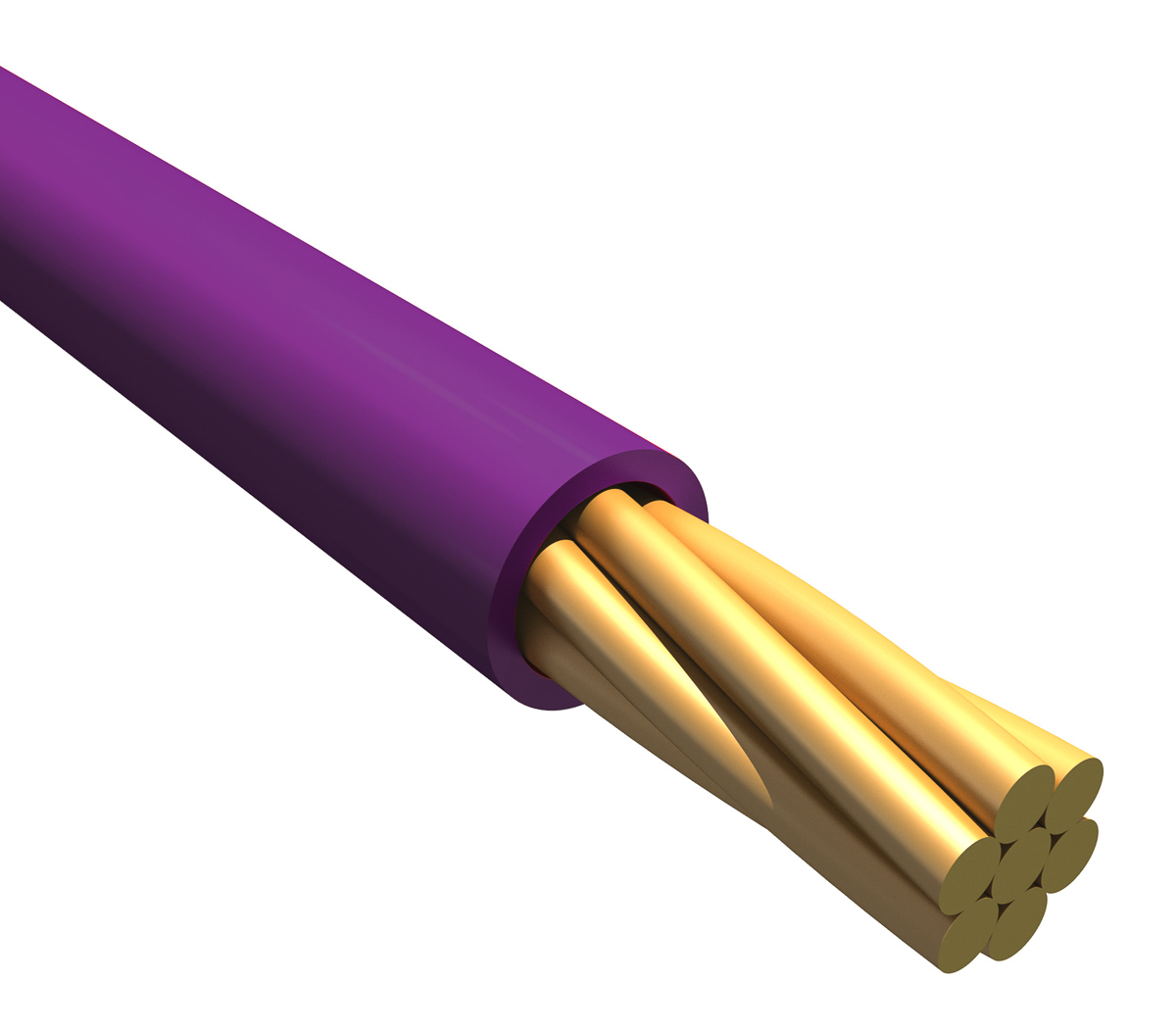 Alpha Wire Ecogen Ecowire Series Purple 0.13 mm² Hook Up Wire, 26 AWG, 7/0.16 mm, 30m, MPPE Insulation, 6711 VI005
