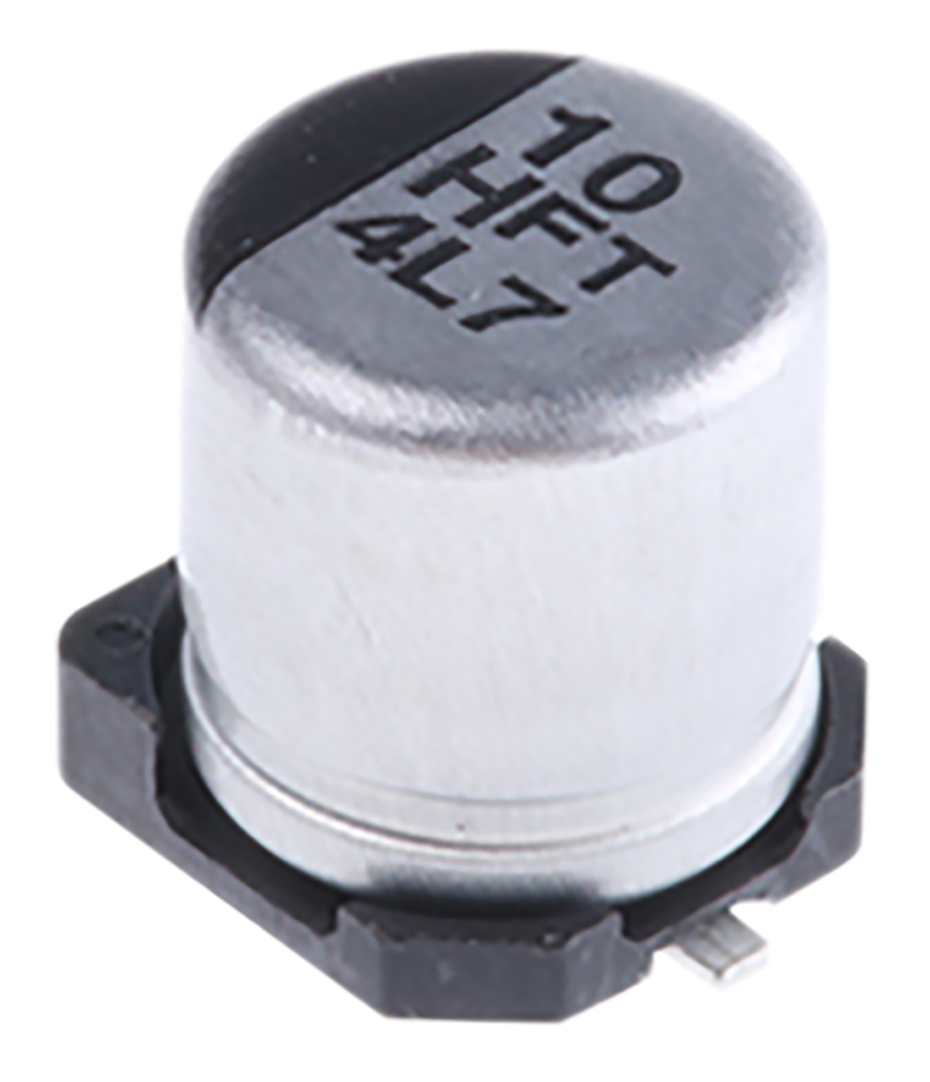Panasonic 10μF Aluminium Electrolytic Capacitor 50V dc, Surface Mount - EEEFT1H100AR