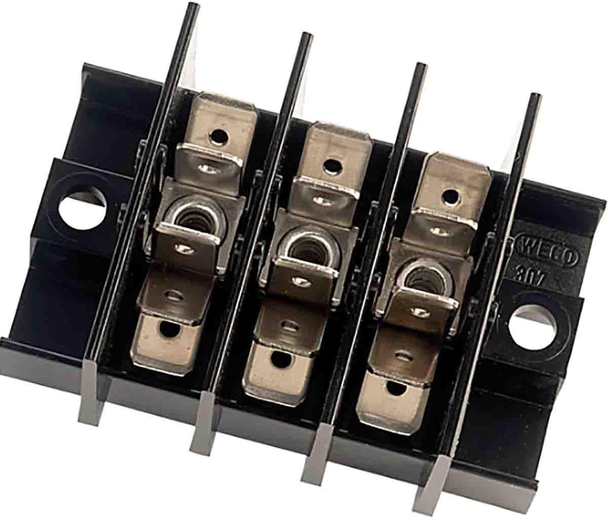 WECO Barrier Strip, 3 Contact, 11 Pitch, 6 Row, 25A, 400 V