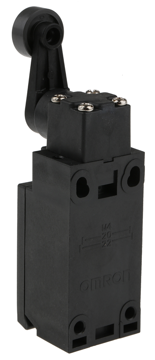 Omron D4N Series Roller Lever Interlock Switch, NO/NC, IP67, SPDT, 250V ac Max