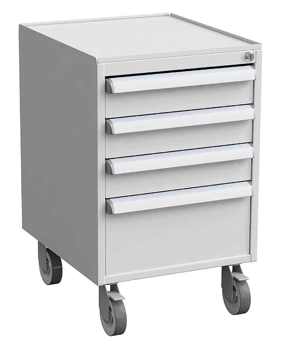 Treston 3 Drawer Unit, Steel, 700mm x 450mm x 520mm, Grey