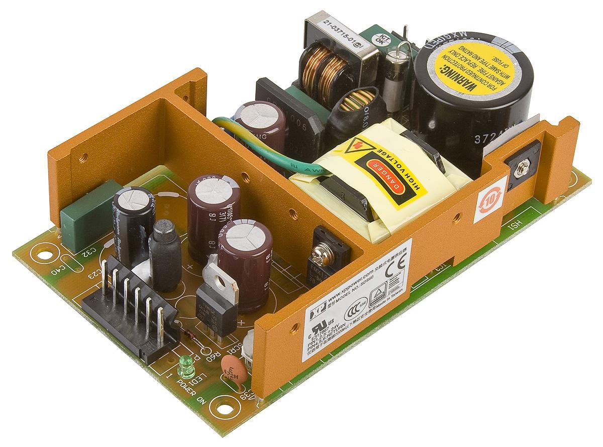 XP Power Switching Power Supply, SDS60US24, 24V dc, 2.6A, 63W, Triple Output, 120 → 370 V dc, 90 → 264 V