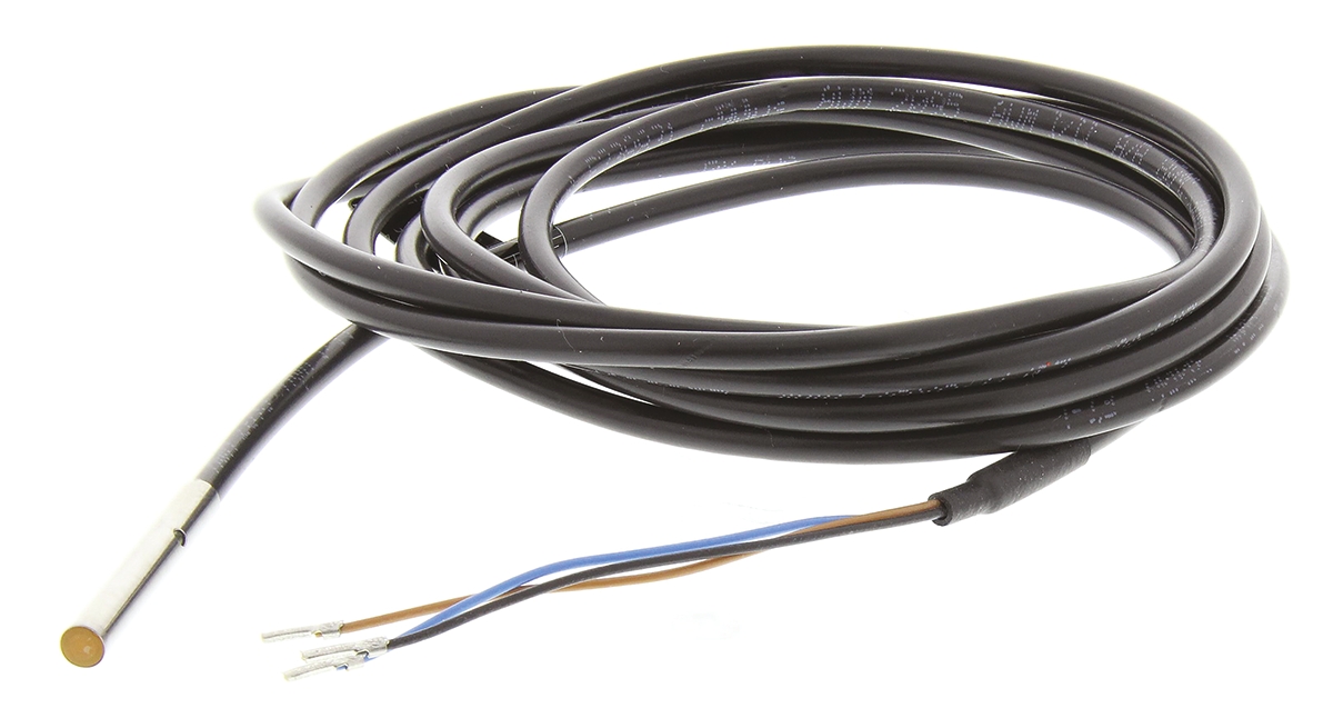 ifm electronic Inductive Smooth Barrel Proximity Sensor, 0.8 mm Detection, PNP NO, 10 → 36 V dc