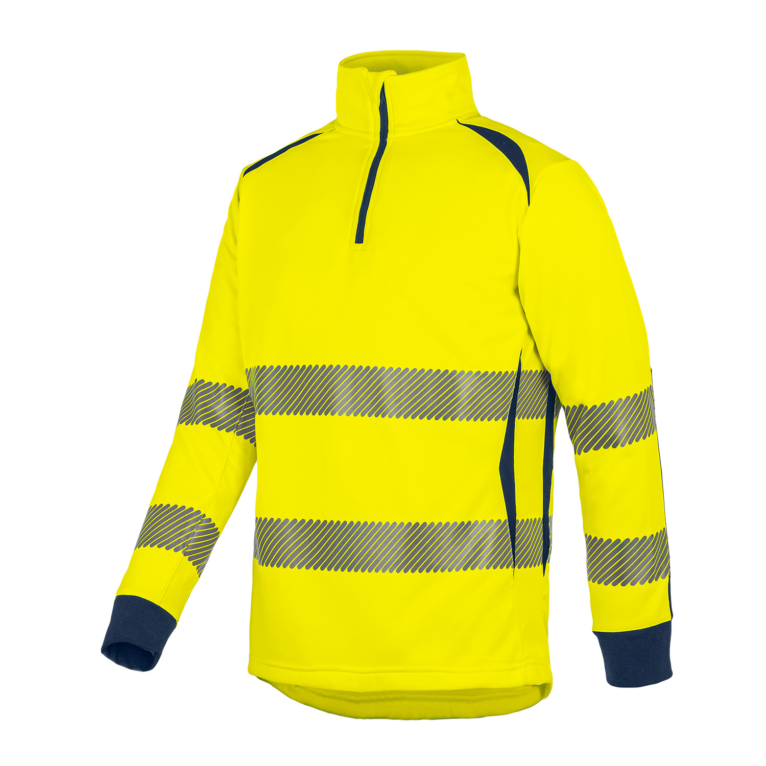 T2S Yellow/Navy Unisex Hi Vis Sweatshirt, L