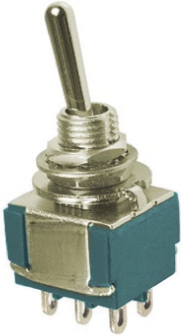 TE Connectivity Toggle Switch, Panel Mount, On-On, DPDT, Solder Terminal, 125V