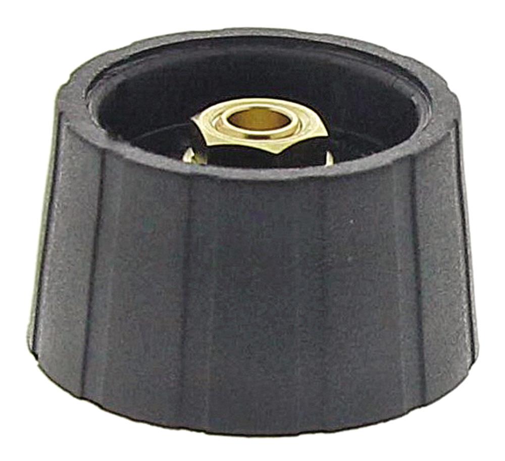 Sifam 29.5mm Black Potentiometer Knob for 6.35mm Shaft Splined, S290250-BLK