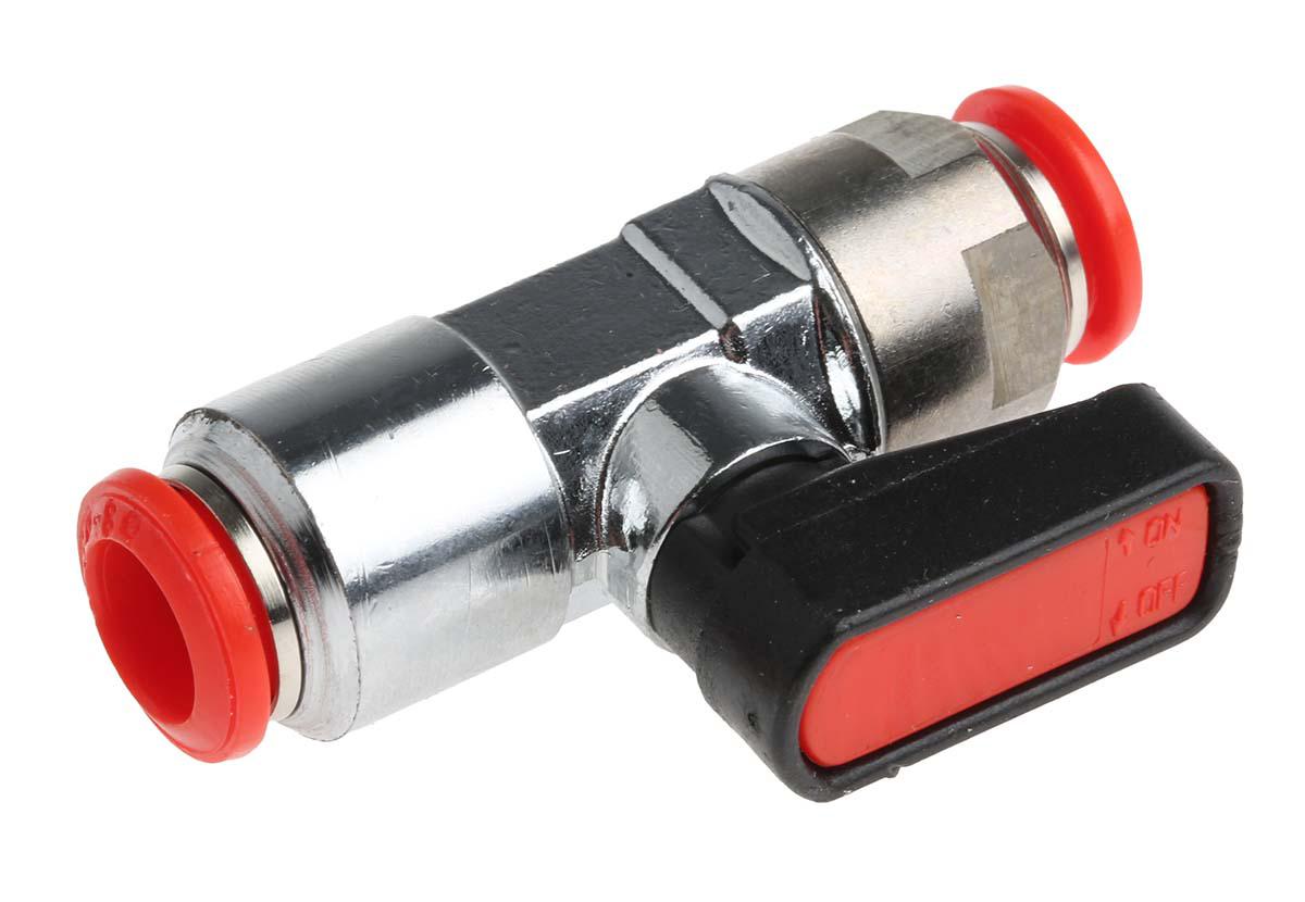 RS PRO Handle Pneumatic Relay Micro Valve, Push in 8 mm, 2.5mm, III B