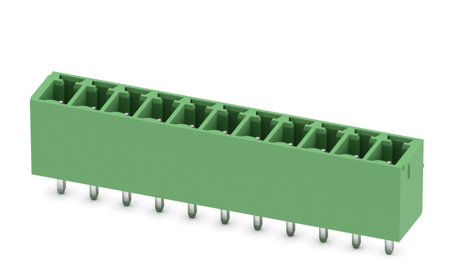 Phoenix Contact, 3.81mm Pitch, MC 1.5/11-G-3.81, 11 Way, Right Angle, Pluggable Terminal Block, Header, Through Hole,