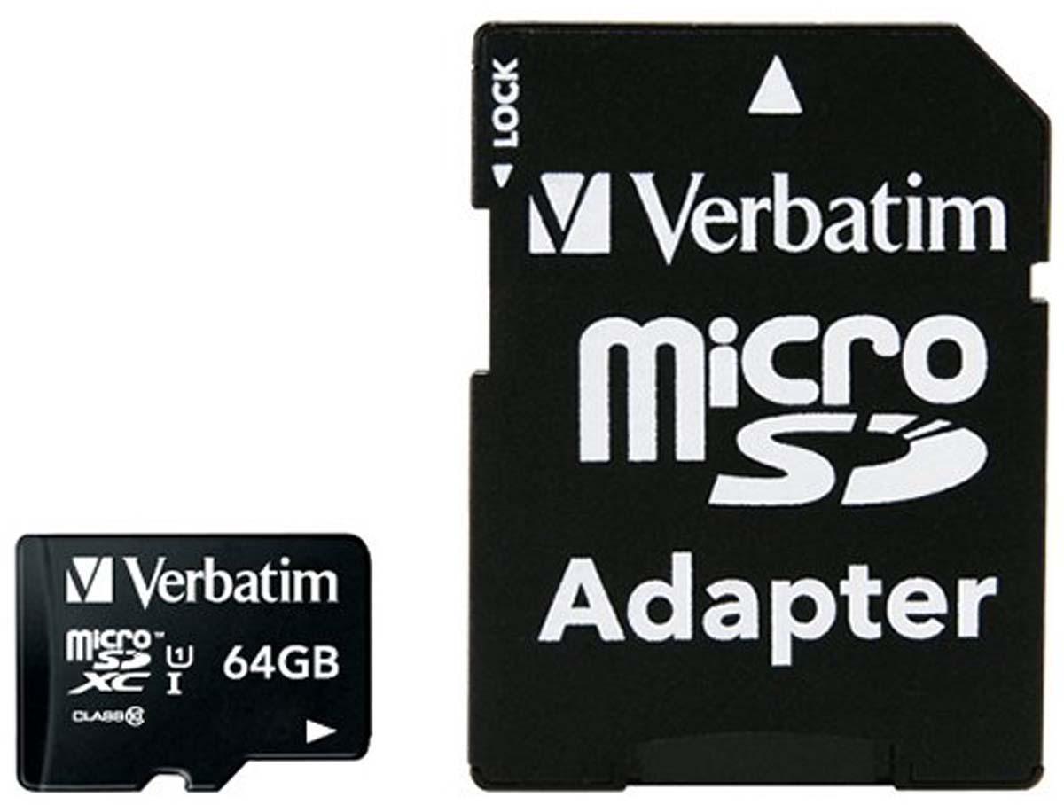 Verbatim 64 GB MicroSDXC Micro SD Card, Class 10