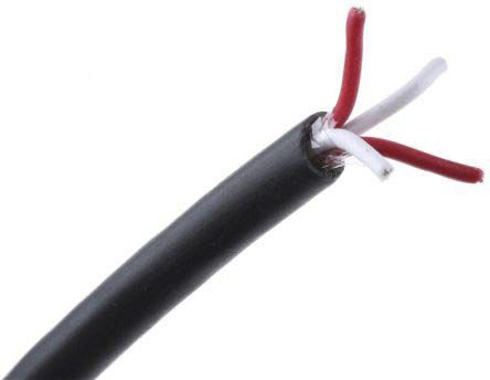 RS PRO Type RTD Resistance Thermometer Detector (RTD) Wire, 5m, Screened, PVC Insulation, +105°C Max, 7/0.2mm