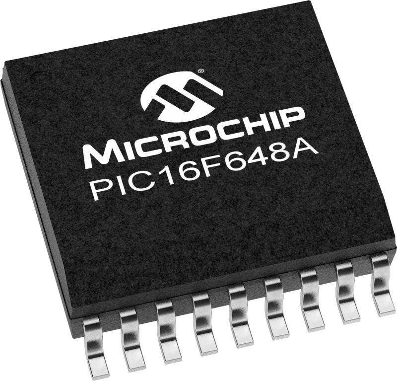 Microchip, 8 bit PIC, PIC16F648A Microcontroller, 20 MHz FLASH, 18-Pin SOIC