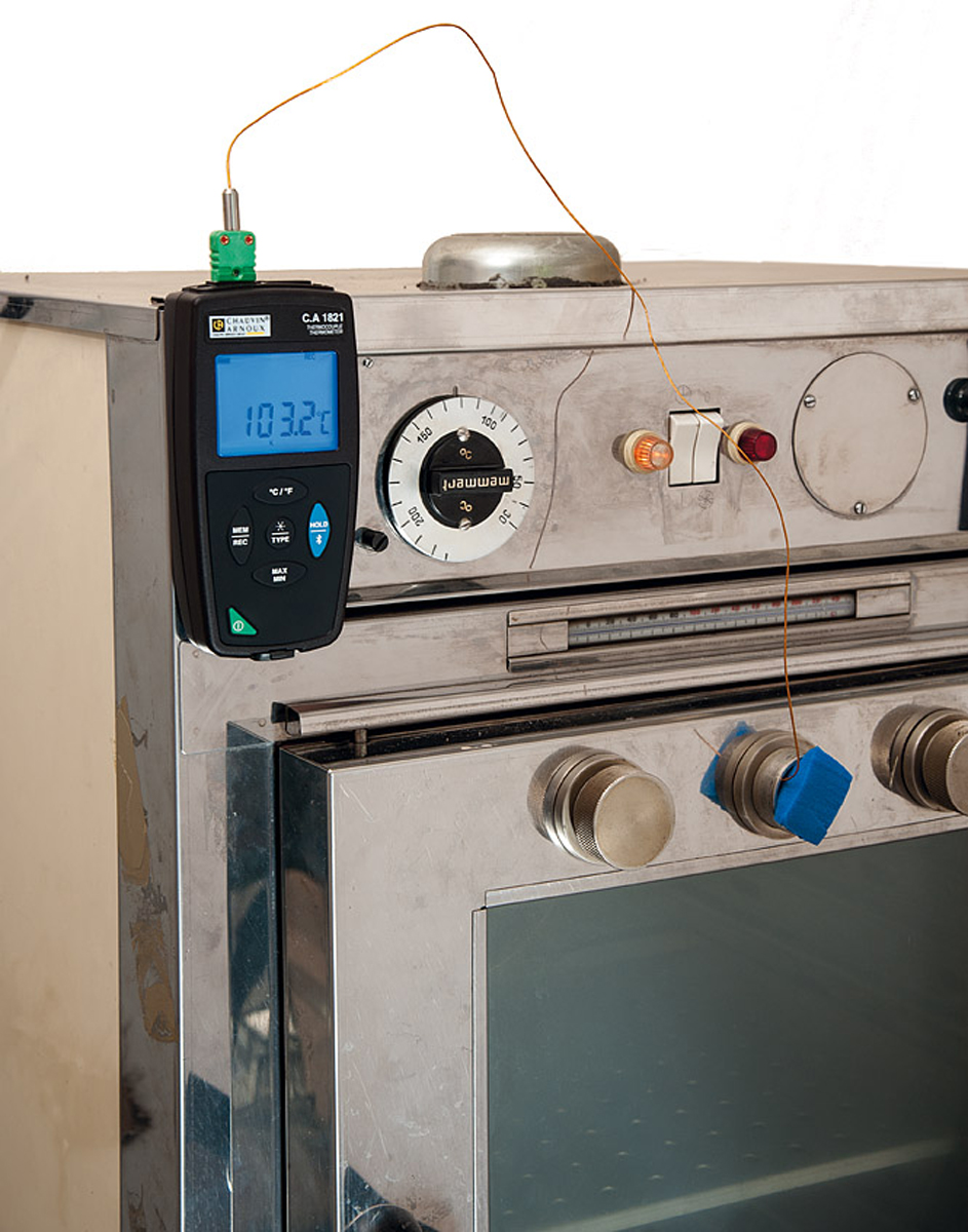 Chauvin Arnoux CA 1821 Wired Digital Thermometer for Multipurpose Use, E, J, K, N, R, S, T Probe, 1 Input(s) - With