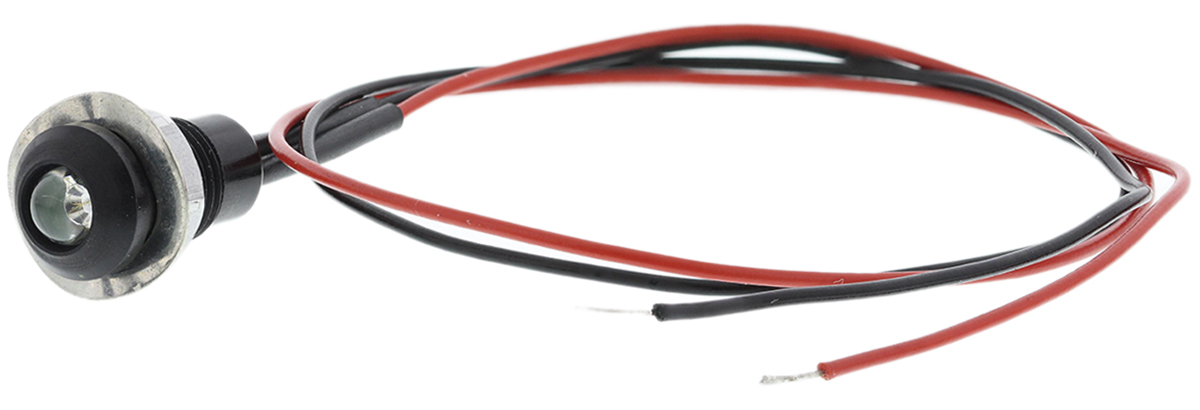 Oxley Blue Panel Mount Indicator, 8mm Mounting Hole Size, Lead Wires Termination, IP67