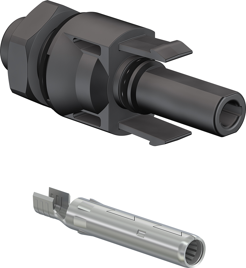 Staubli Cable Coupler MC4 Series, Panel Mount Solar Connector PV-ADBP4
