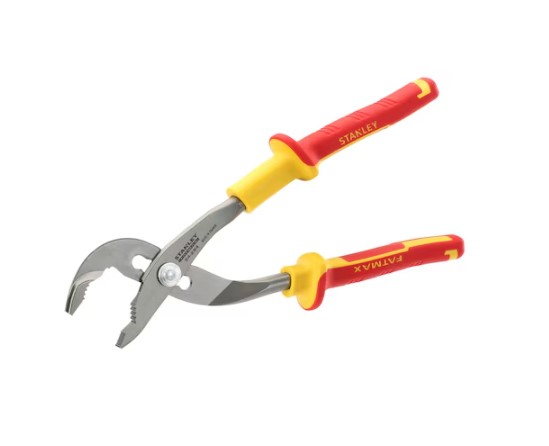Stanley 0-84-294 4-Piece Pliers, 250 mm Overall, Bent, Flat Tip, VDE/1000V, 10in Jaw