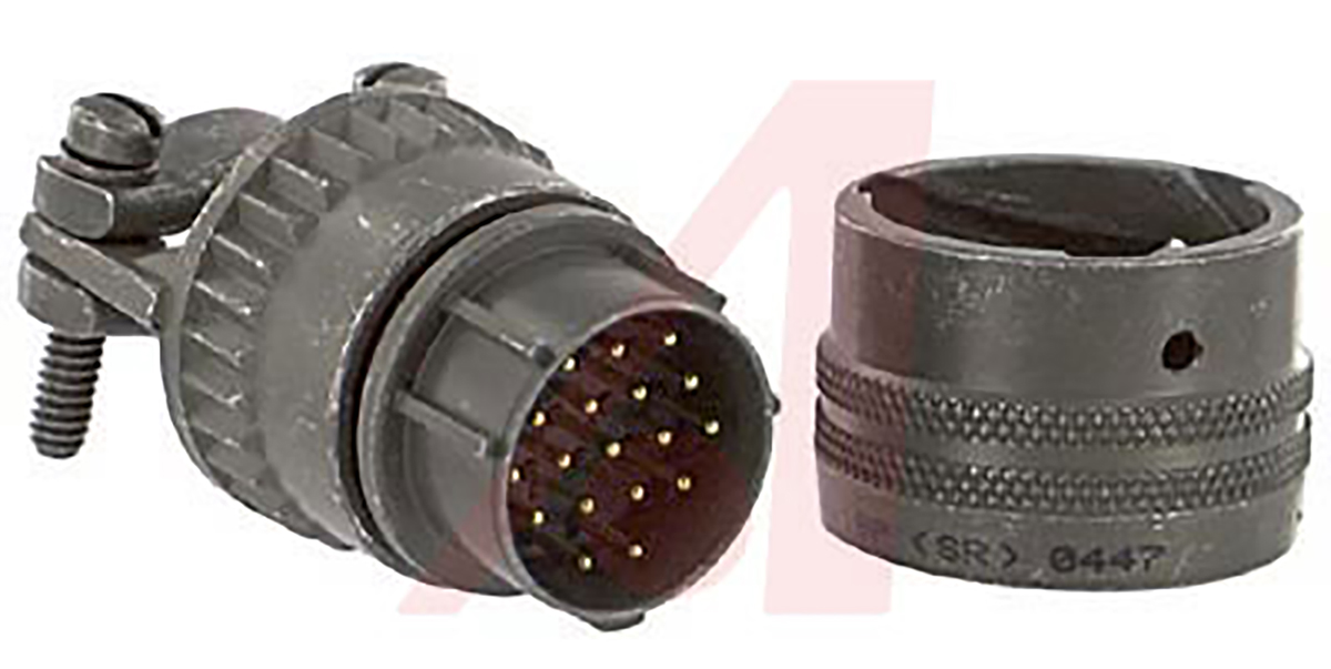 Amphenol Socapex, PT, Copper Alloy 18 Way Cable Mount MIL Spec Circular Connector PlugGreen, Pin Contacts,Shell Size