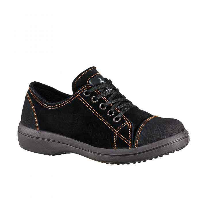 LEMAITRE SECURITE VITAMINE Women's Black, Orange Stainless Steel Toe Capped Safety Trainers, EU 40