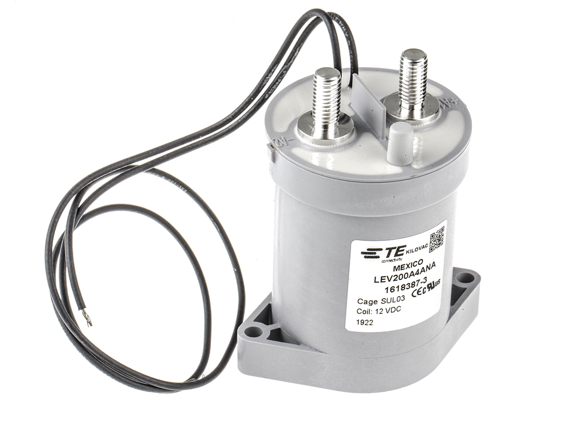 TE Connectivity KILOVAC LEV200 Contactor, 12 V dc Coil, 1-Pole, 500 A, 1NO