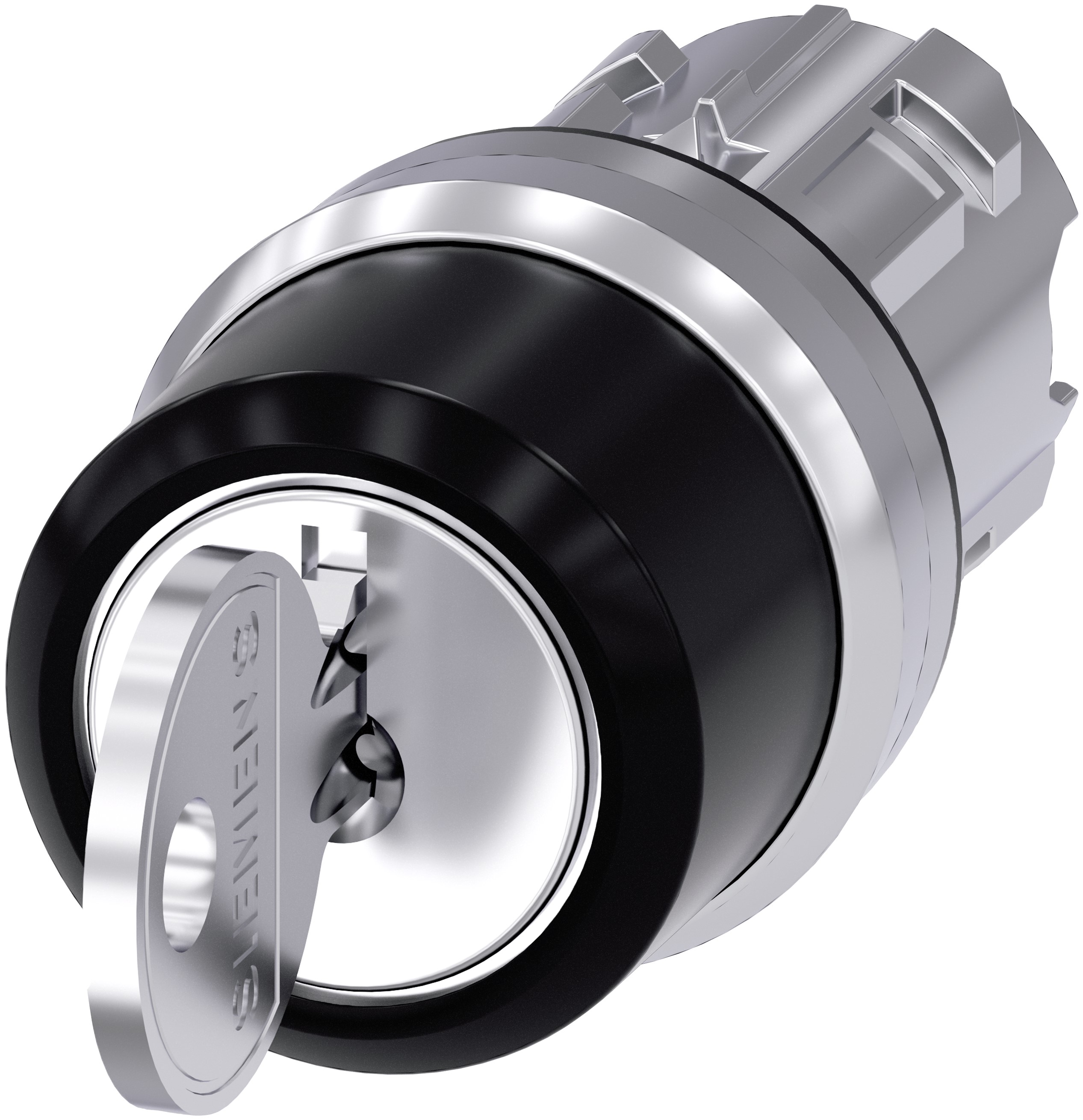 Siemens SIRIUS ACT 3SU10 3-position Key Switch Head, Left Latching Right Momentary, 22mm Cutout