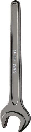 SAM Single Ended Open Spanner, 22mm, Metric, 187 mm Overall