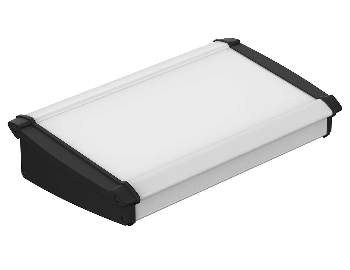 Bopla Alu-Topline Series Black Aluminium Desktop Enclosure, Sloped Front, 300 x 181.2 x 68.2mm
