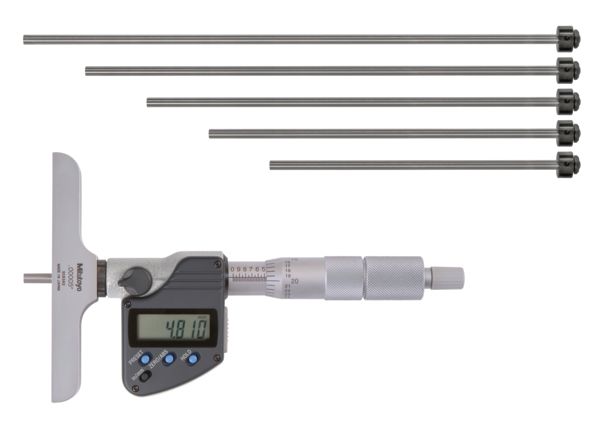 Mitutoyo 329-350-30 150mm Imperial & Metric Depth Gauge, Stainless Steel, 500g