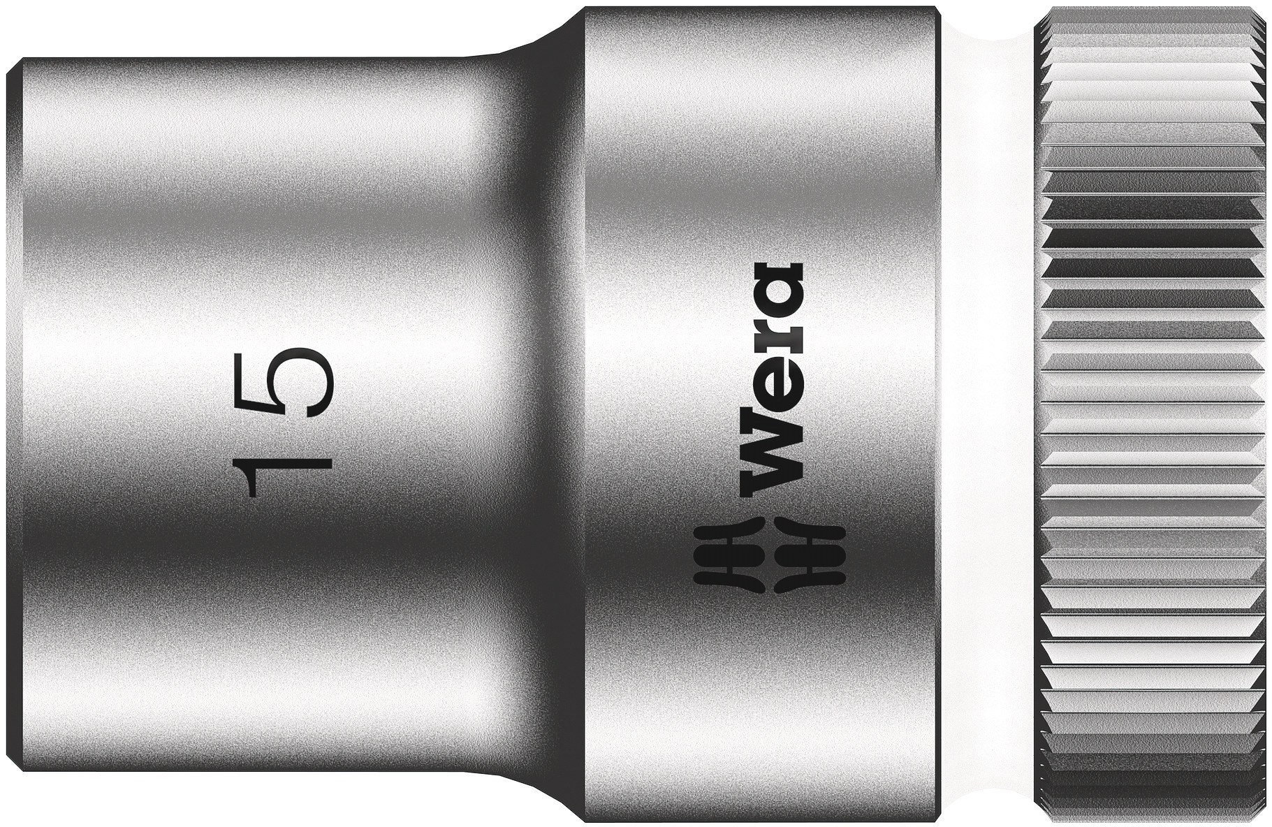Wera 1/2 in Drive 15mm Standard Socket, 6 point, 37 mm Overall Length