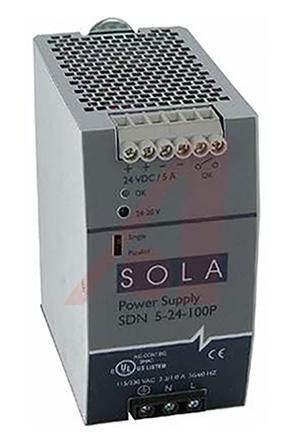SolaHD SDN-P Switched Mode DIN Rail Power Supply, 85 → 132 V ac,176 → 264 V ac / 210 → 375V dc ac,