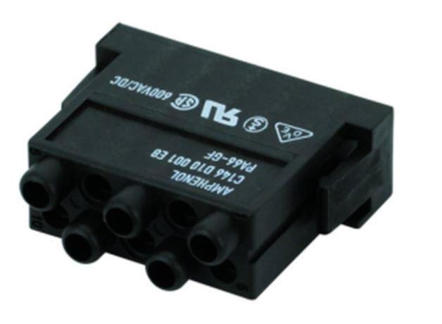 Amphenol Industrial Heavy Duty Power Connector Module, 10A, Male, C146 Series, 10 Contacts