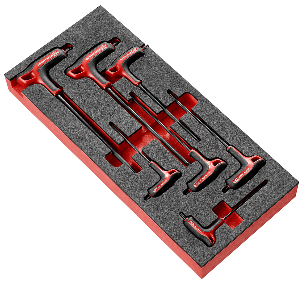 Facom 7-Piece Torx Key Set, P Shape, Long, Short Arm