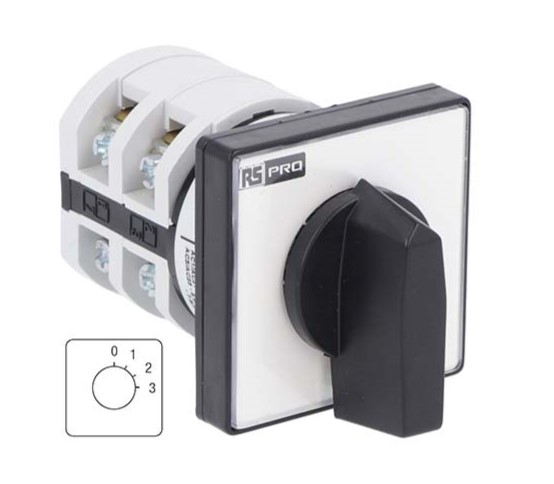 RS PRO, 1P 4 Position Multi Step Cam Switch, 690 V, 16A