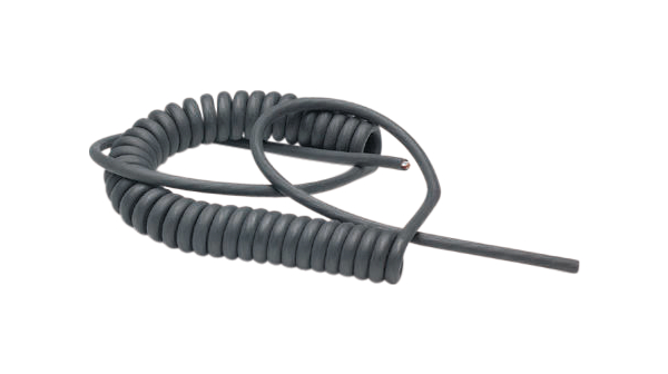 Lapp Spiral Cable 0.25 mm² 8 Core Multicore Mains Power Cable, Black Polyurethane PUR, 2.8m