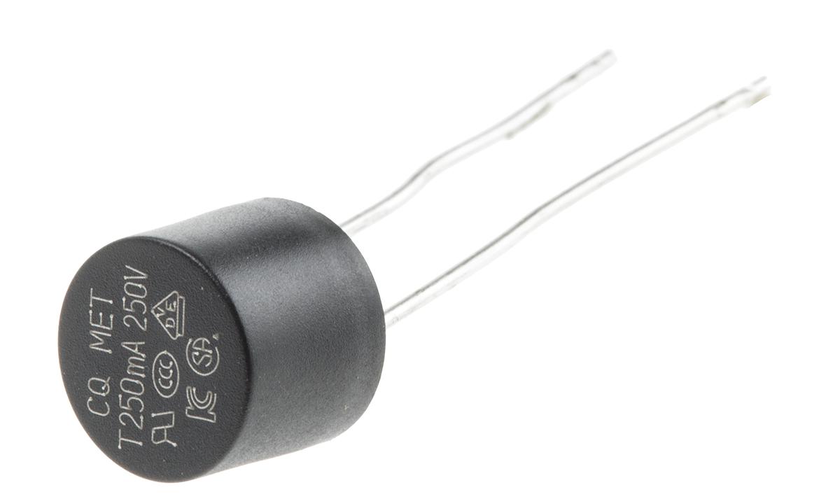 RS PRO PC Board Non Resettable Fuse, Radial 250mA, 250V